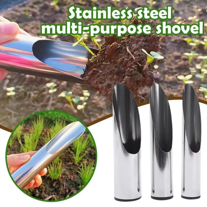 Seau de jardin en acier, outil de jardinage multifonctionnel, dragage de bonsaï, engrais, cuillère de plantation, transplantation, pelle à viande