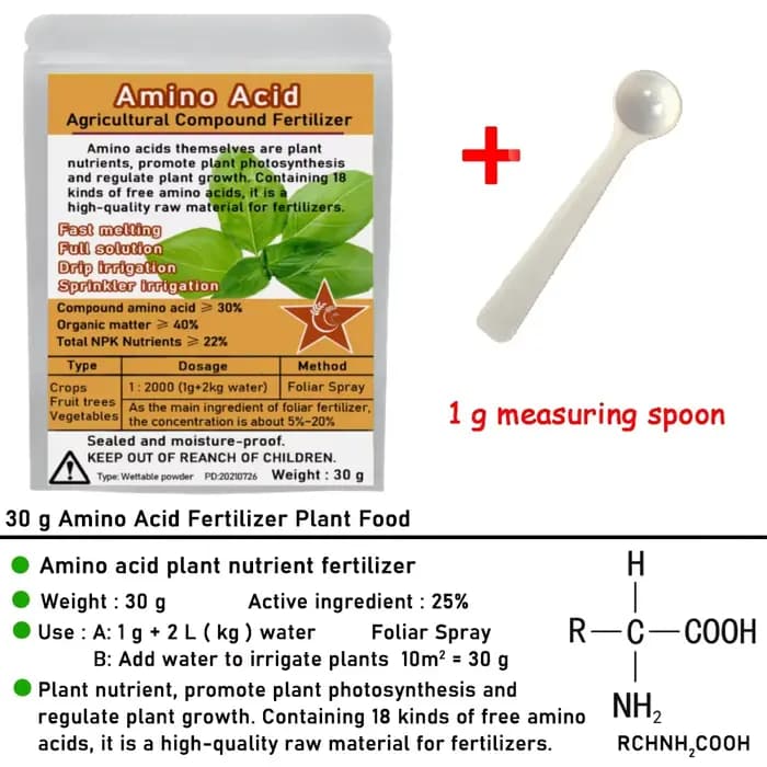 Poudre d'engrais d'acide aminé composé 30 G