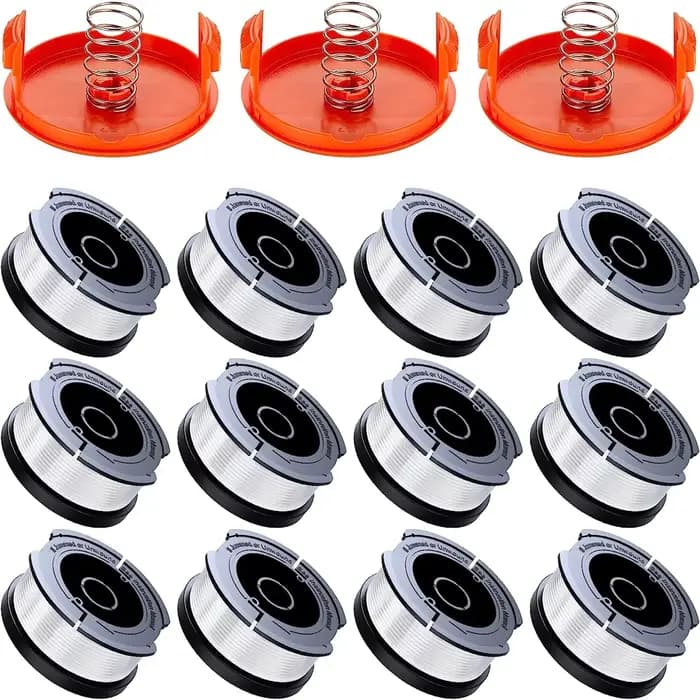 Paquet de 15 lignes de coupe-bordures pour Black + Decker, (AF-100), bobine de remplacement pour tai