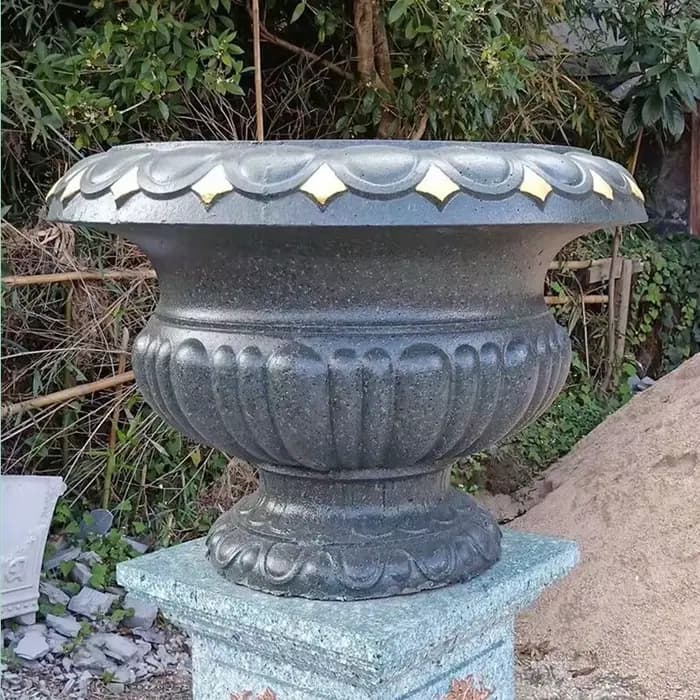 Summer Breeze Pot de fleur rond en béton durable, brise d'été, moule de vase de jardinage de cour, g