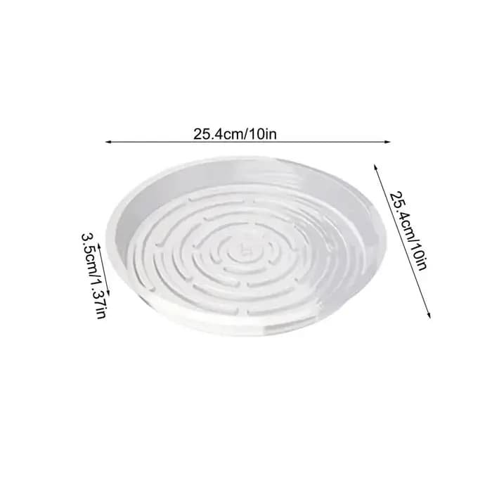 Plateau pour pot de plantes transparent 6/8/10 pouces