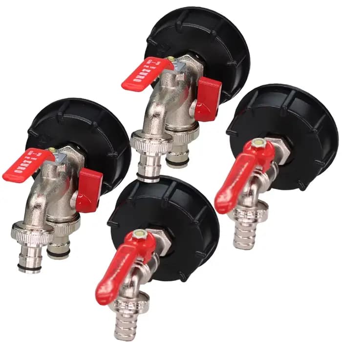 Connecteur de robinet de réservoir IBC à filetage grossier S60 x 16mm 1/2 ''3/4'', adaptateur de cou