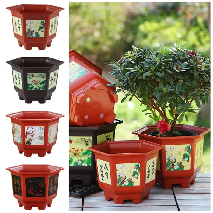 Pot de fleur en plastique durable, bonsaï en résine épaissie, fournitures de jardin, jardinière hydr