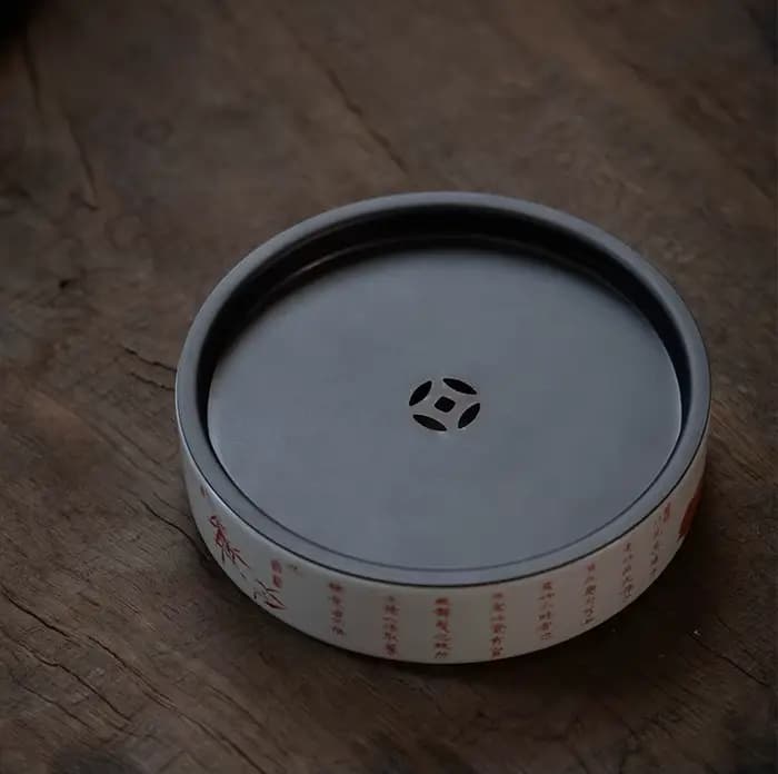Porte-Pot avec couvercle en étain