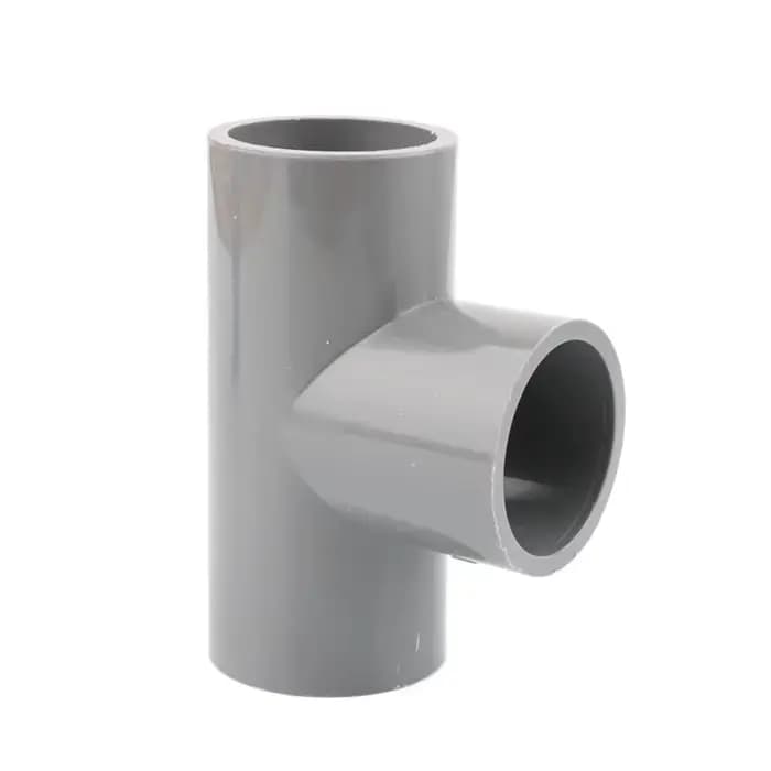 Connecteur de tuyau en PVC gris, coude droit, Joints croisés en T, adaptateur de tuyau d'eau, 3 4 5