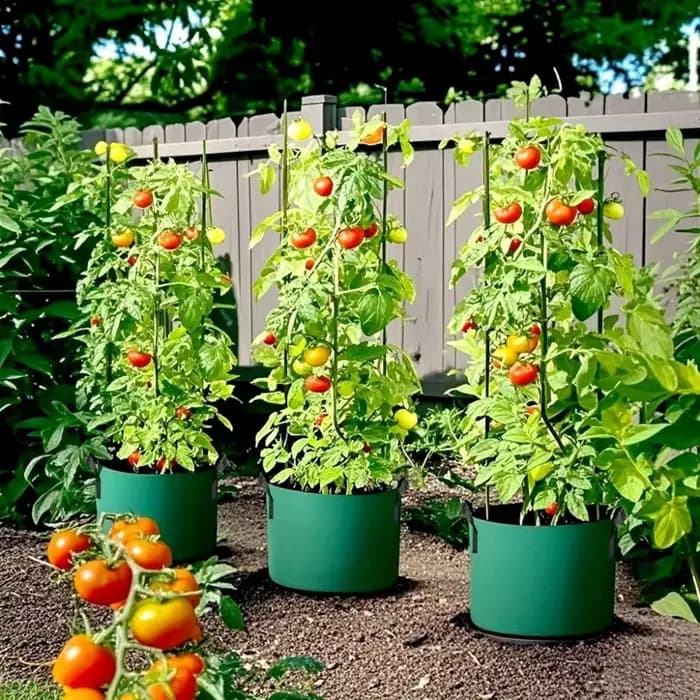 Sacs de culture en feutre vert 3/5/7 gallons pour plantes, pots de plantation à aération forte pour le jardinage, maintien de l'humidité