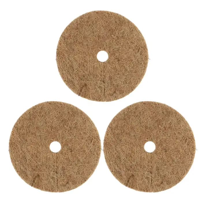 Lot de 3 tapis de paillis en coco pour pot de fleurs
