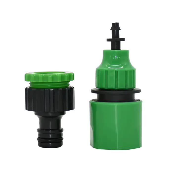 Adaptateur à raccord rapide avec connecteur barbelé 1/4 (ID 4mm) ou 3/8 ''(8mm), pour l'irrigation d