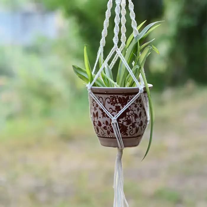 Porte-pot en macramé pour plantes, ULtressée en jute, panier artisanal