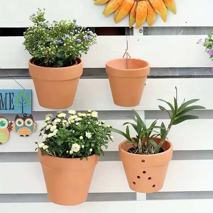 Crochets et supports de suspension pour plantes d'extérieur, adaptés aux designs de pots de fleurs d