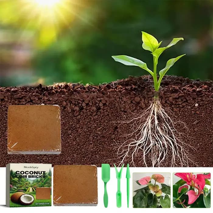 Brique de fibres de coco - Substrat de terreau organique
