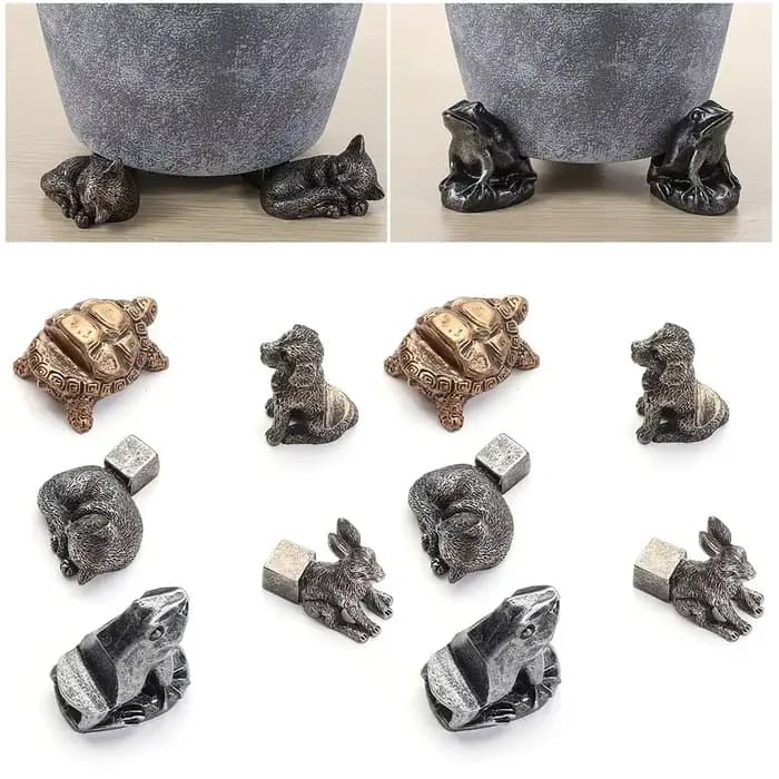 Pot de plante animale en résine pour l'extérieur, 3 pièces, Support de Pot de fleur, Support de bons