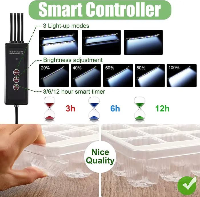 Lot De 2 Plateaux De Démarrage Pour Graines Avec Kit De Germination À Dôme Élevé – 80 Cellules