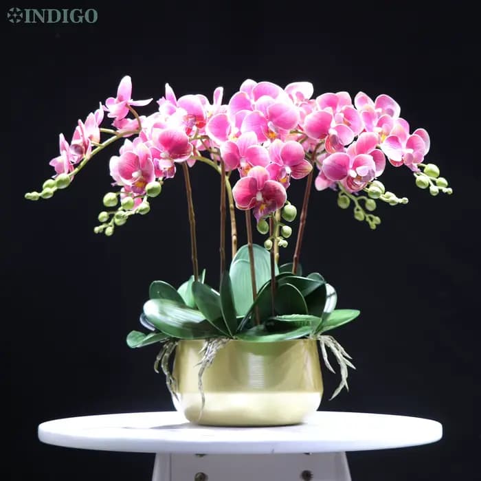 Orchidée cœur violet pour décoration de bureau