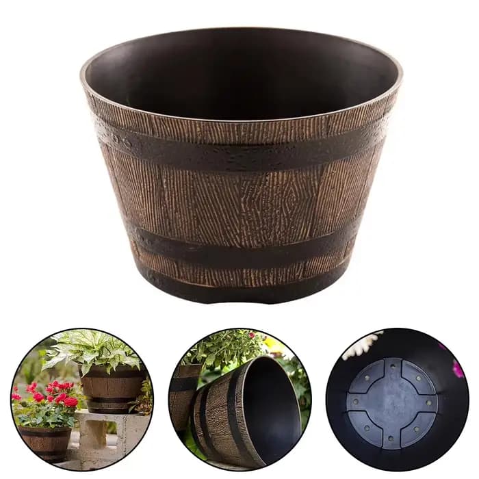 Ce pot en résine magnifiquement conçu offre un moyen accrocheur pour afficher vos petites plantes préférées à l'intérieur et à l'extérieur