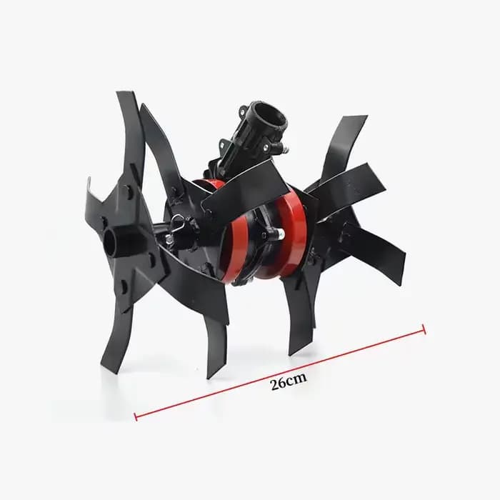 Tête de roue d'enge de débroussailleuse d'outil de jardin, tête bouclée de sol, tête de désherbeur, pièces de mini motoculteur, tête de motoculteur de jardin, cultivateur