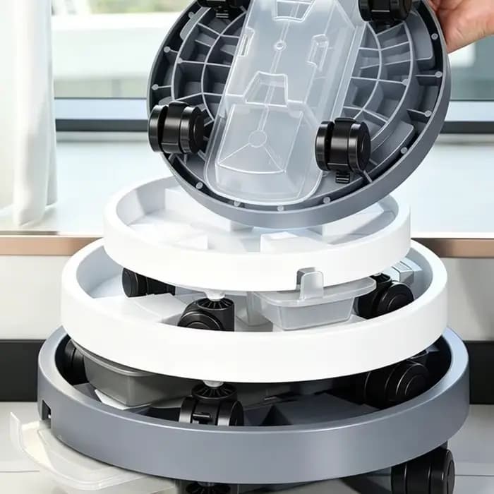 Plateau Pot plante en plastique épais avec roues rotatives à 360 degrés pour déplacement Drainage faciles afin