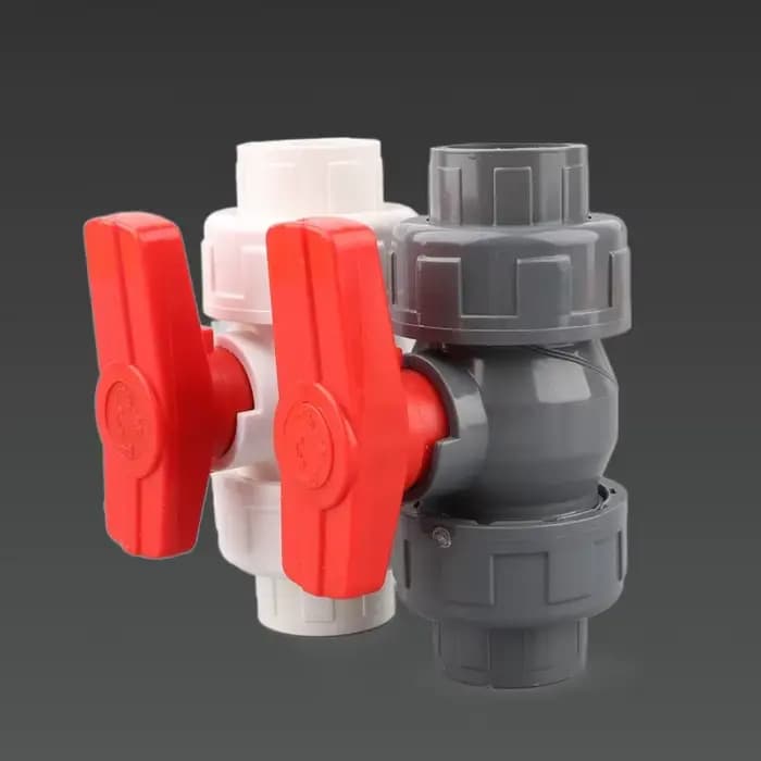 1pc PVC Union robinet à tournant sphérique 20 25 32 40 50mm tuyau d'eau robinet à tournant sphérique