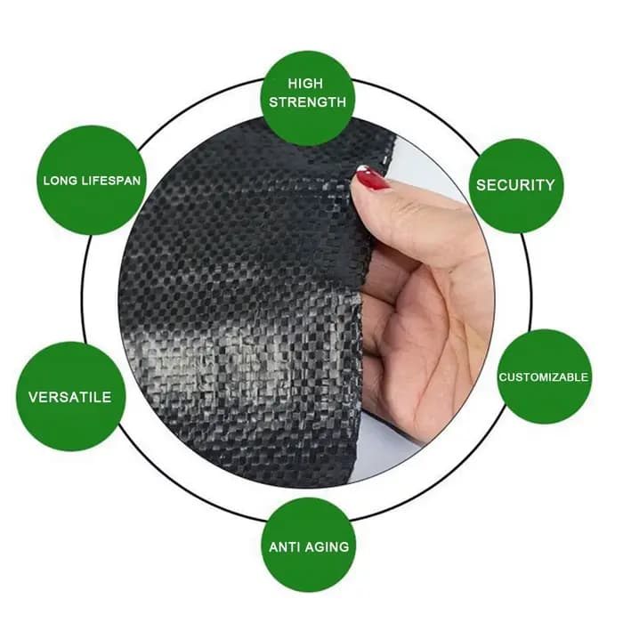 Tissu d'allée pour jardin paysager de qualité commerciale, barrière contre les mauvaises herbes, géo