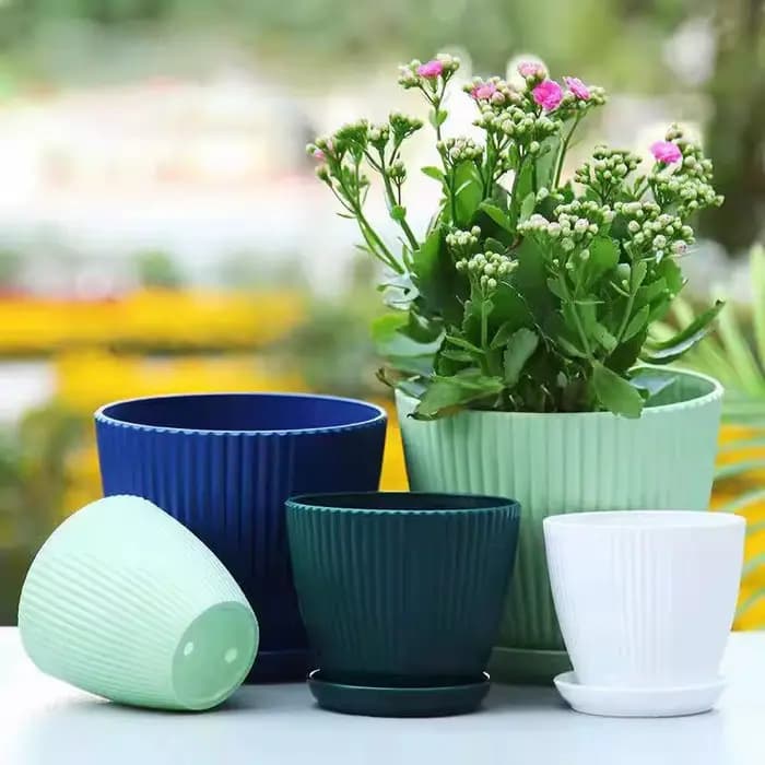 Pot de fleurs minimaliste, pot de plantes vertes, pots de fleurs avec plateaux, pots de bureau pour plantes, décoration de la maison, fournitures de jardinage