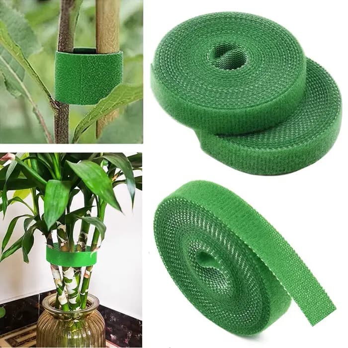 3 rouleaux de ficelle de jardin verte, attaches pour plantes, Bandage pour plantes en Nylon, boucle