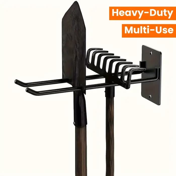 Un support à outils mural en métal / 1 pièce - Étagère polyvalente pour garage et jardin pour pelles