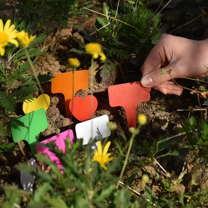 Lot de 20 marqueurs pour plantes, étiquettes en plastique imperméables, bâtons de peinture de jardin