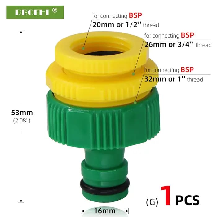1/2 ''3/4'' 1'' connecteurs d'eau de jardin raccord de robinet adaptateur rapide tuyau