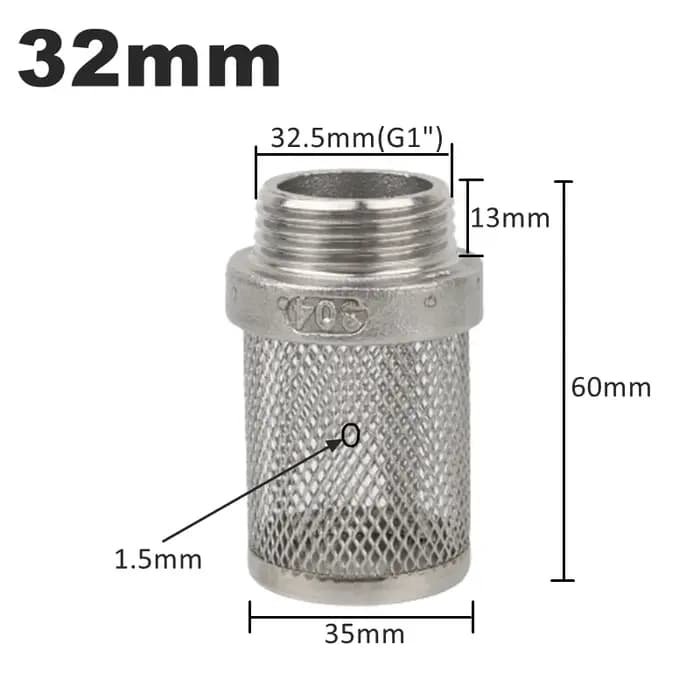 Filtre à mailles en acier inoxydable 304