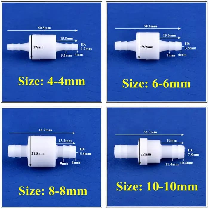 Valve anti-retour POM 4 ~ 12mm, 1 ~ 100 pièces, Valve à sens unique pour tuyau d'arrosage et d'irrig