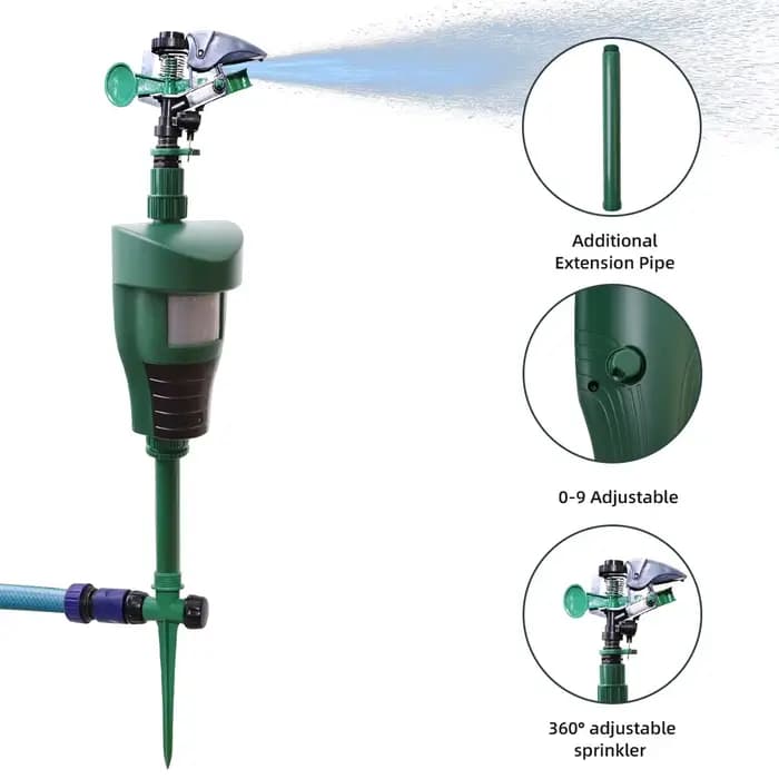 Mouvement Arroseur Antiparasitaire Jardin Antiparasitaire Jet Spray Oiseaux Répulsif Conduite Petits Animaux Répulsif Utilisé
