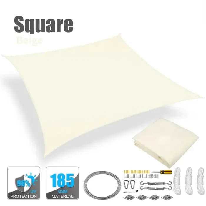 Voile d'ombrage carrée imperméable