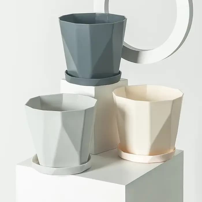 Pots de fleurs en plastique pour intérieur et extérieur