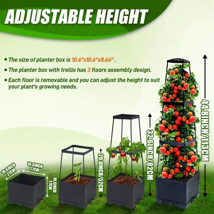 Support de plantes grimpantes trapézoïdal de 44