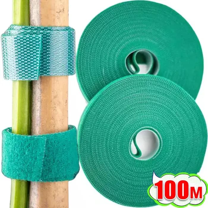 Bandes d'attache de câble en Nylon pour plantes auto-adhésives, vertes, réglables, Support de boucle