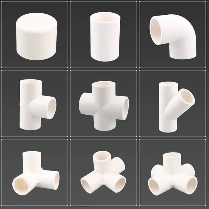 Raccords de tuyaux en PVC blanc, coude droit, connecteur croisé en T, adaptateur de tuyau d'eau, Joi