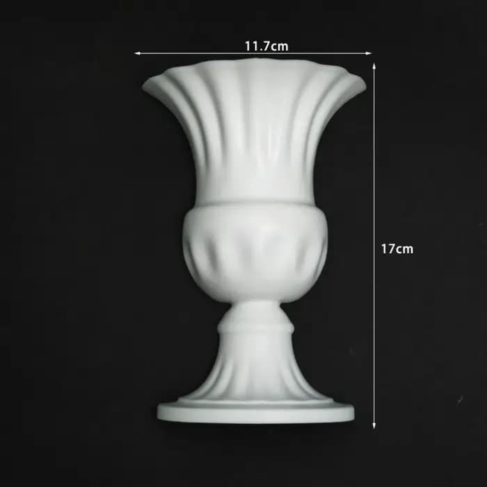 Nouveau vase mural demi-mur style peinture à l'huile française blanc