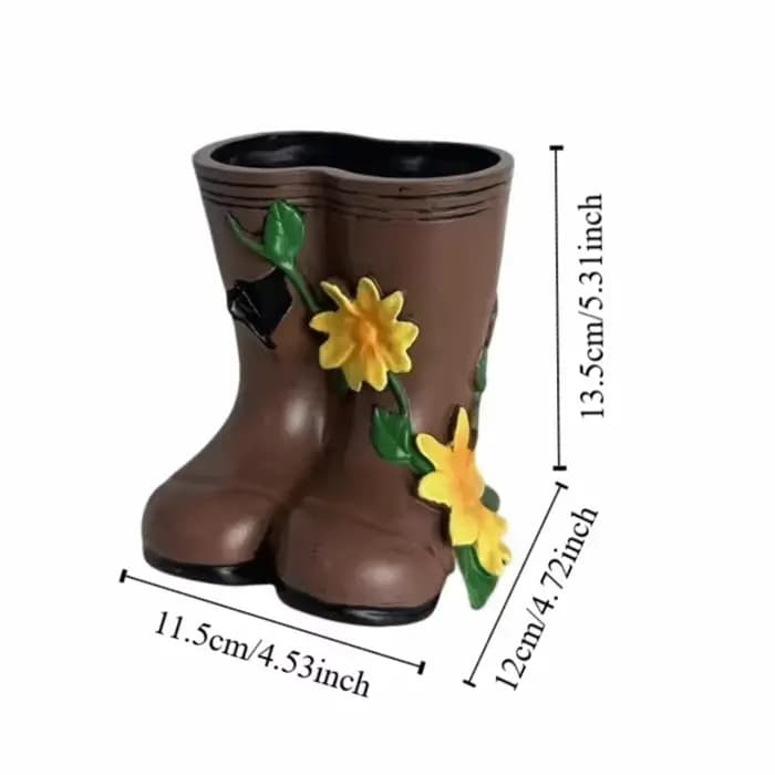 Vase moderne en forme de bottes de pluie pour arrangements floraux