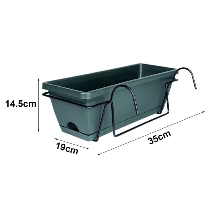 User inière rectangulaire pour garde-corps de balcon