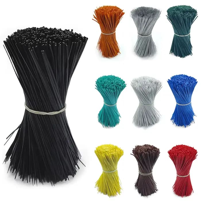Attaches de câble de jardinage réutilisables, 100 pièces, fil de fer Oblate, attache torsadée pour p