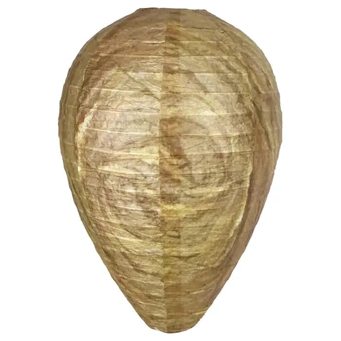 Lot de 4 faux nids de guêpes suspendus pour jardin, répulsif sûr contre les guêpes, les abeilles et les frelons, pour la maison, le jardin, l'extérieur et la terrasse, 28x22cm