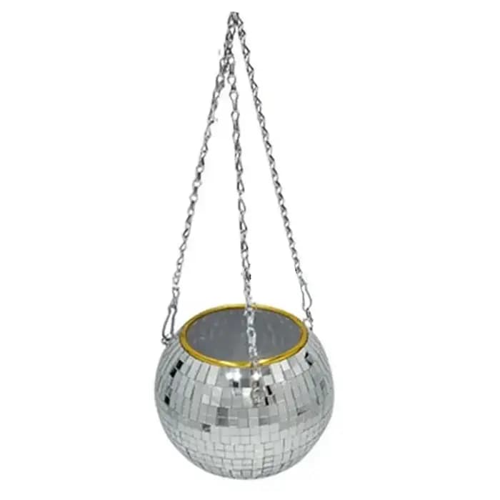 Chang Ball-Pot de Fleur Rond en Plastique avec Miroir, pour Plantation de Plantes Succulentes, 10cm