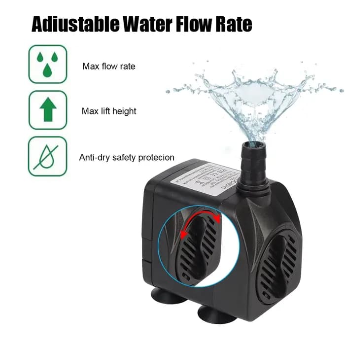 Pour jardin Aquarium Aquarium oiseau bain fontaine pompe à eau avec 12 lumière LED Ultra-silencieux