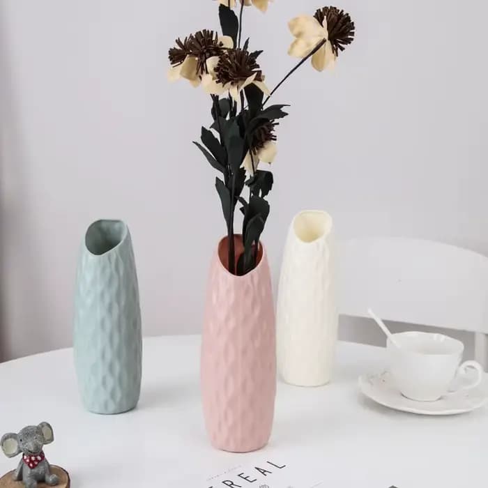 Vase en plastique Imitation céramique fleurs Pots de mariage maison jardin en plein air Table bricolage cadeau Bonsaï Festival Party Cour Decor