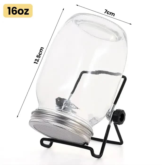 Kit de germination de pot Mason à large bouche en verre organique