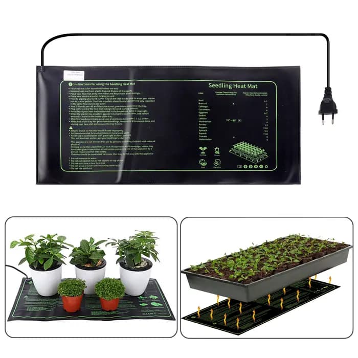 Tapis chauffant pour semis, pour jardinage intérieur de la maison, plante de démarrage des graines, coussin chauffant, Germination chaude, hydroponique, étanche, prise ue