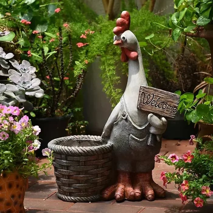 Pots de fleurs de pays américain rétro