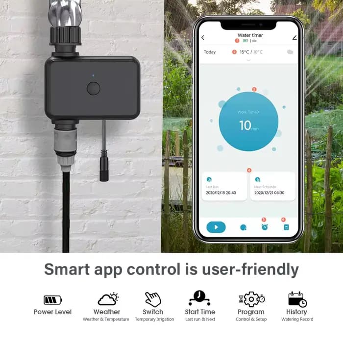 Minuterie d'irrigation WiFi double bande pour jardin