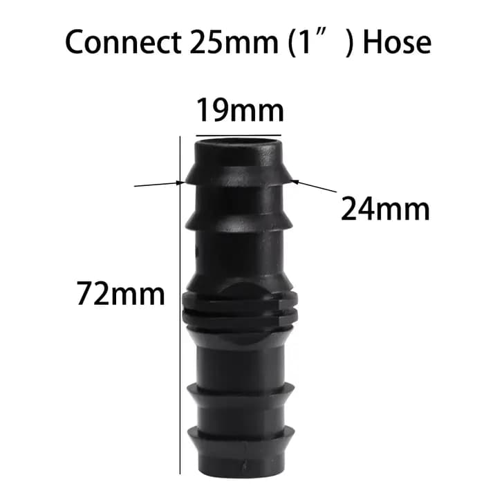 2pcs 25mm 1 "PE tuyau connecteur eau de jardin mini tuyau d’irrigation goutte à goutte connecteur de