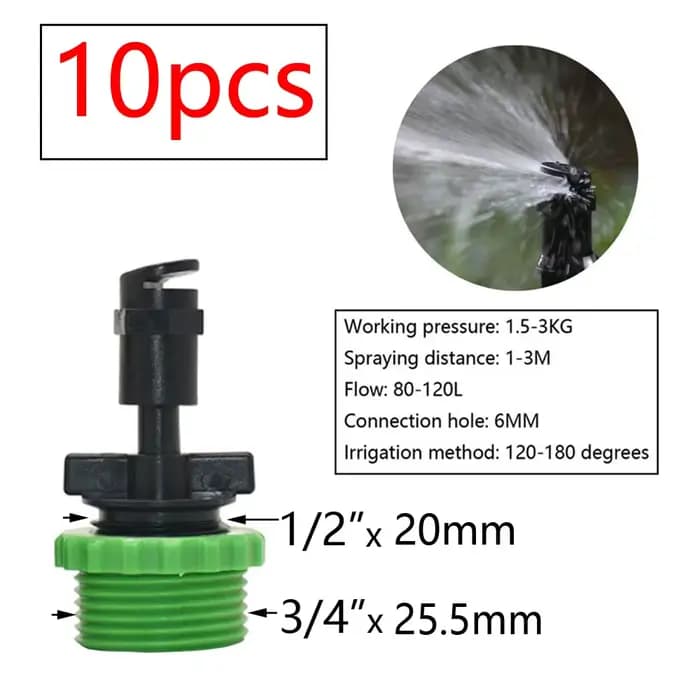 Irrigation goutte à goutte, goutteur, serre, jardin, émetteurs de brume réglables, piquet, Micro pul